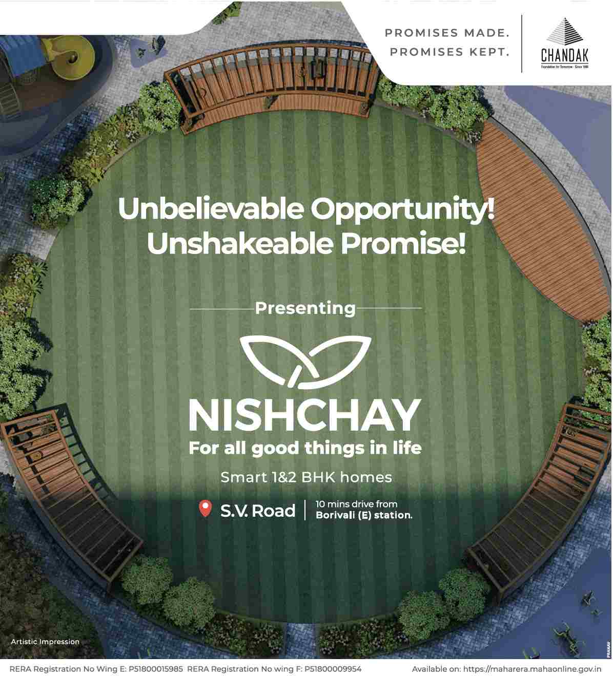 Book 1 & 2 BHK smart homes at Chandak Nischay in Mumbai Update